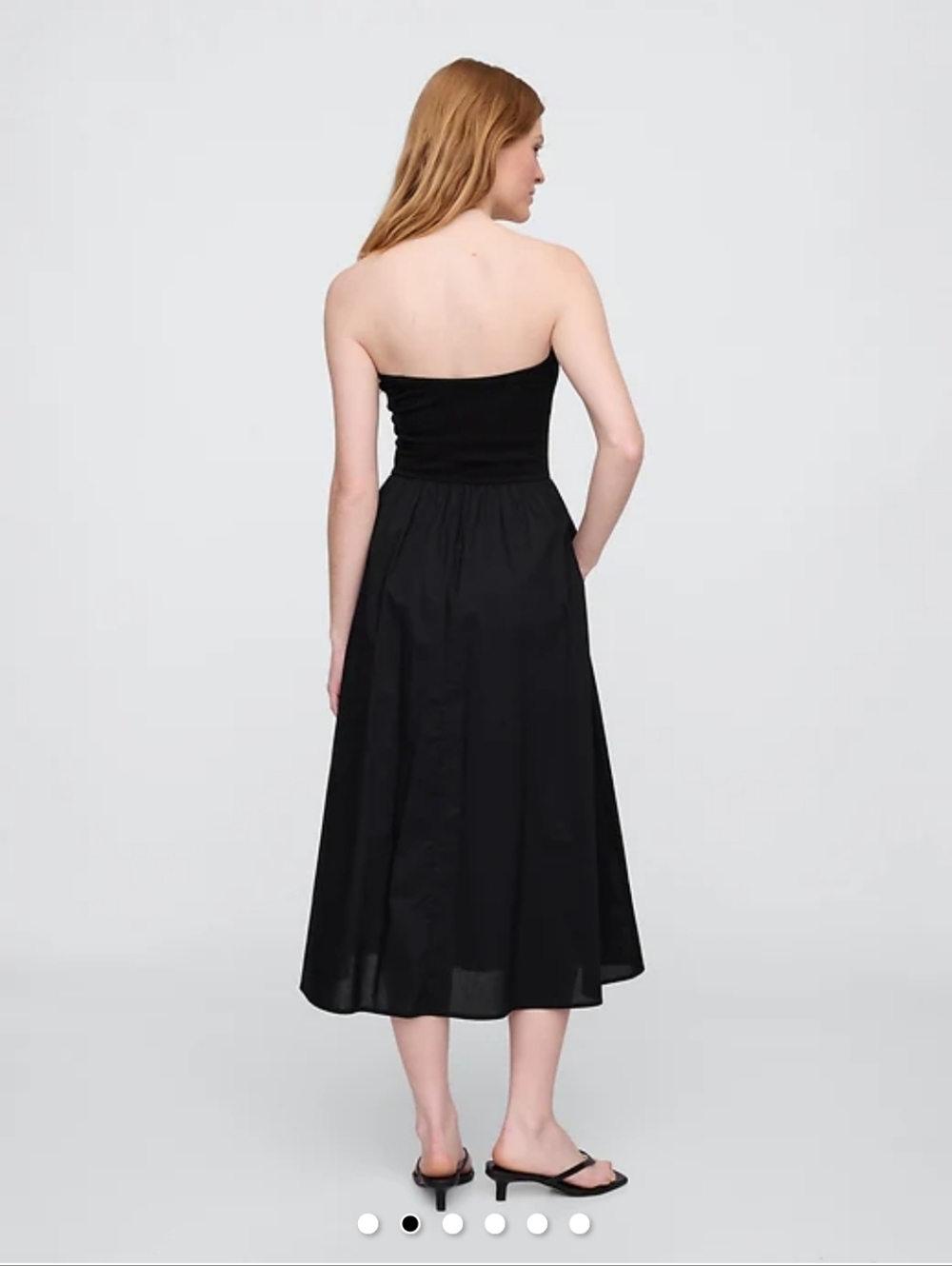 Women's Poplin Midi Dress - Picture 2 of 4